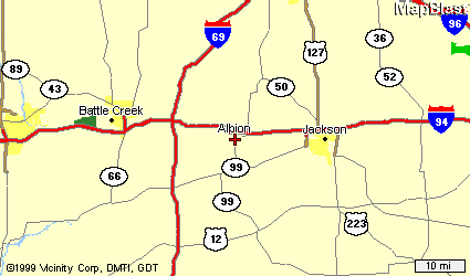 highway map of Albion