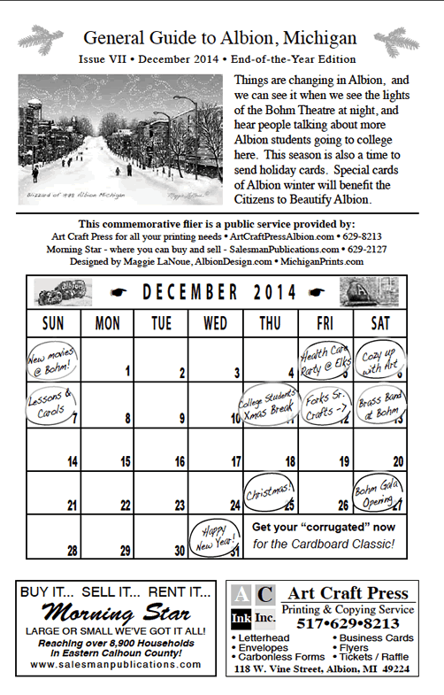 General Guide to Albion Michigan December 2014